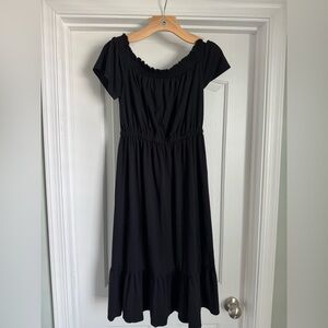 Elegant Off the ShoulderBlack Women's Dress